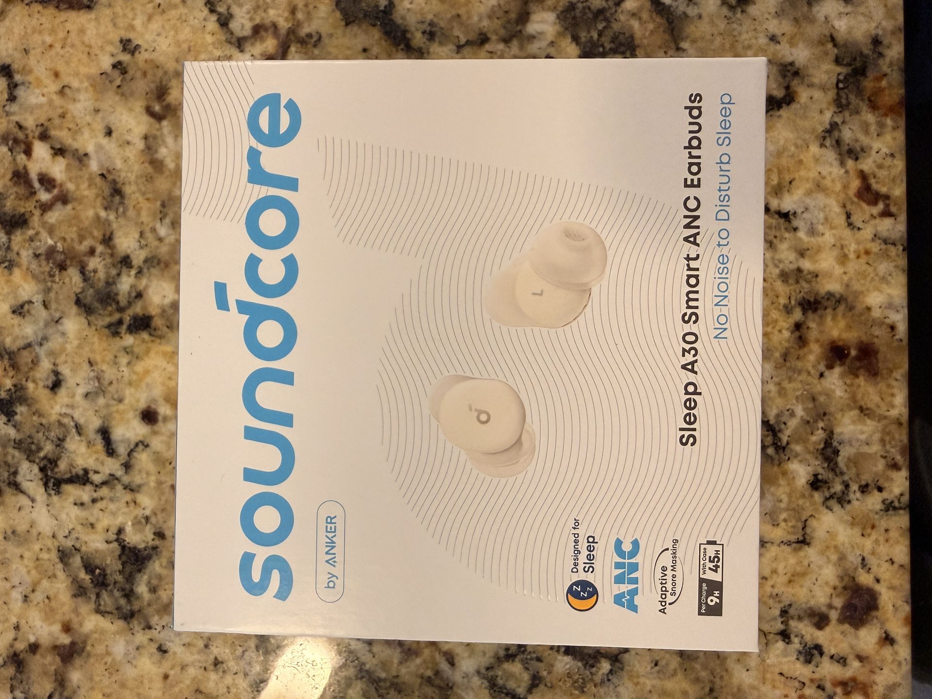 Soundcore - by Anker Sleep A30 Smart Wireless Bluetooth ANC In-Ear Sleep Earbuds for General Use - Moonlit White