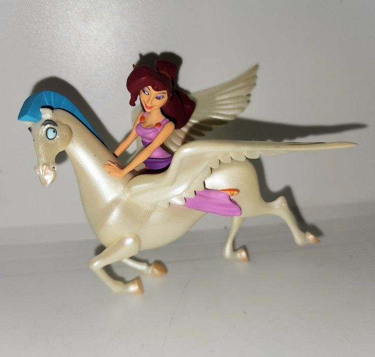 Vintage 90s Disney Hercules Megara and Pegasus holiday Christmas ornament