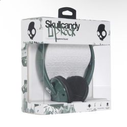 Lot of Brand New Skullcandy Supreme Sound Uprock Corded Headphones in Dark Green - 4 units