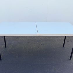 Lifetime Commercial Fold-In-Half Table, 72"L x 30"W x 29"H, Almond