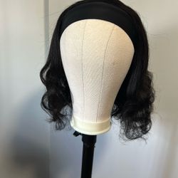 Headband Human Wig