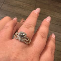 1-1/2 CTW Lab Grown Diamond Bridal Set In 10k Gold From Daniel’s Jewelers