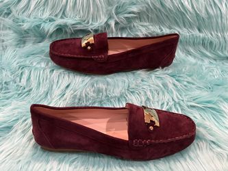 Kate Spade Carmen Burgundy Suede Loafers 