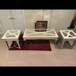 3 Piece Glass Table Set 