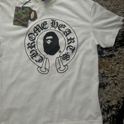 White Chrome Heart Bape 