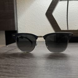 RayBan Clubmaster Aluminum Matte/Blue/Silver