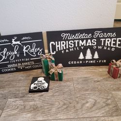 Christmas Signs $5 TO $15 each