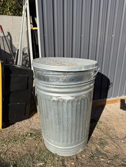 2 Metal Trash Bins