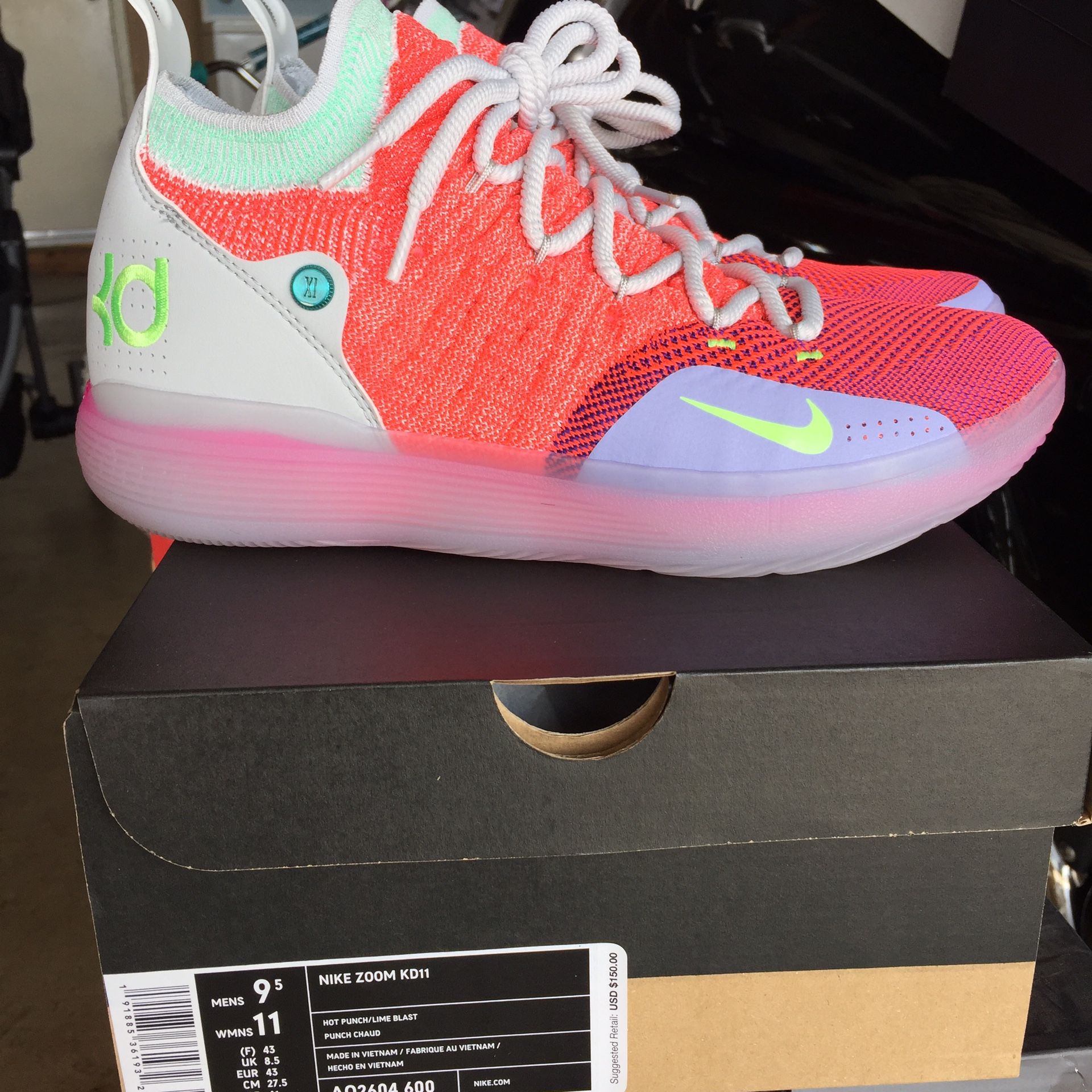 Nike Zoom KD11 Kevin Durant size Peach Jam