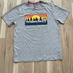 Avalanche Outdoor Supply T-Shirt Mens Medium Gray Short Sleeve