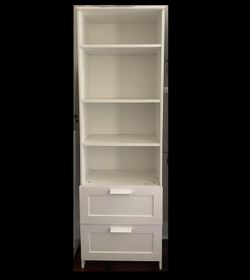 White Bookcase with 2 Drawers from Ikea (Condition: Used-Good)