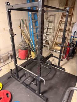Power Rack with Dips Attachment + Adjustable Squat Rack