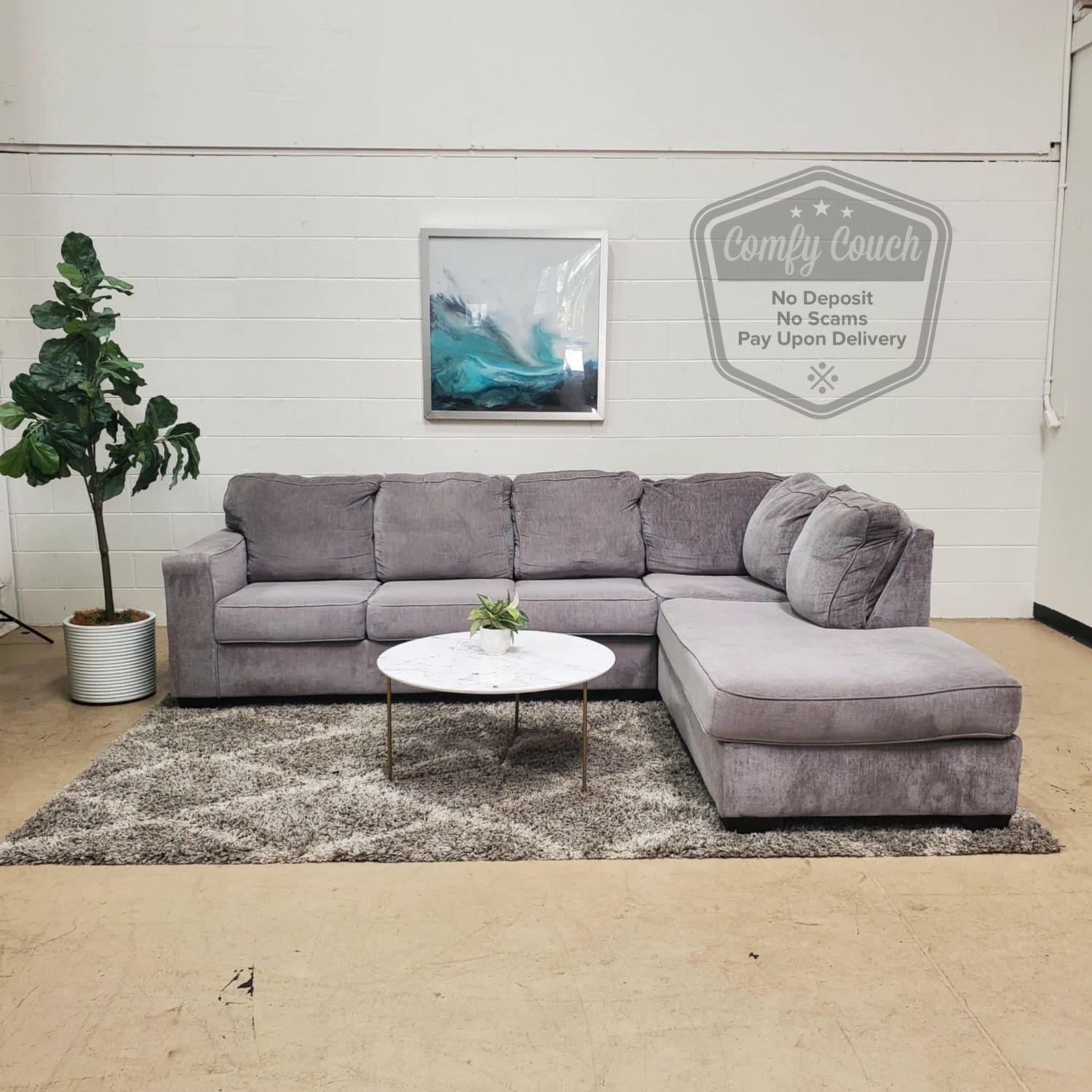 ๐๏ธGray L shaped Sectional Sofa (Delivery Available!! )