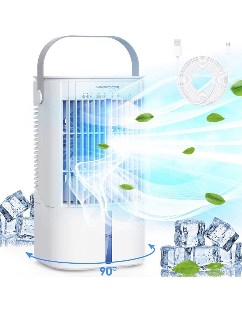 4 IN 1 Portable Air Conditioners, 90° oscillation Mini Air Conditioner