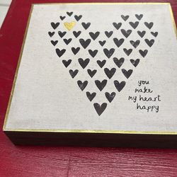 Decorative Heart Wall/ Desk Art
