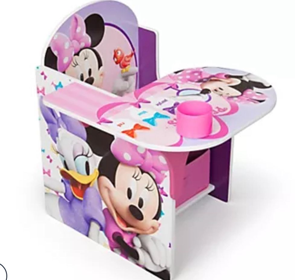 Delta Children Minnie Mouse Chair Desk w/ Storae Bin