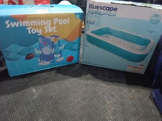 Swimming pool with sports games