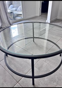 Round Glass Top Coffee Table