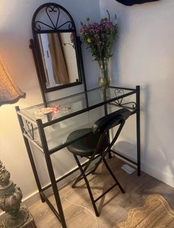 small metal vanity