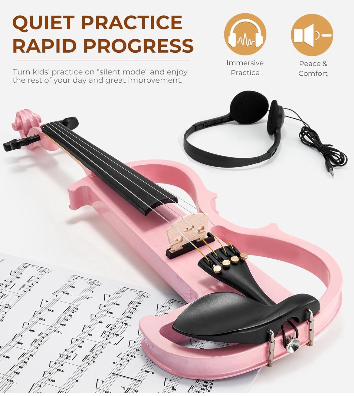 Electric Violin (pink With case)