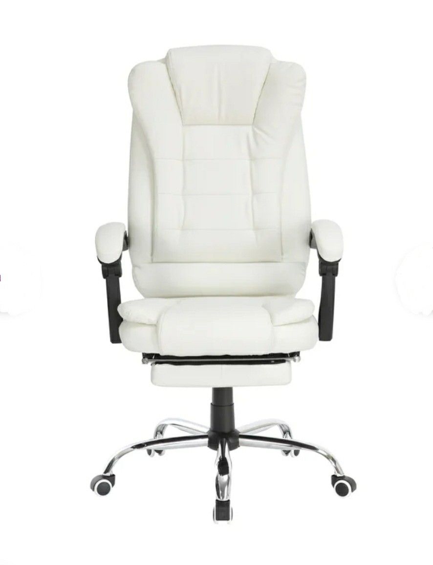 Montes Jett Executive White Leather Office Chair