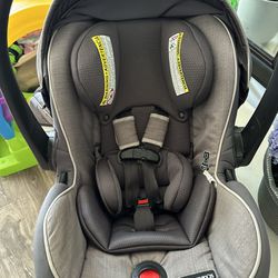 Baby Infant Car Seat And Base + Cover