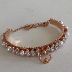 Authentic SWAROVSKI Pearl Crystal Cuff Bracelet NWOT