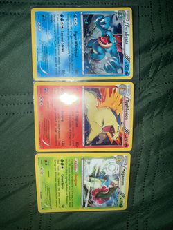Feraligatr Typhlosion Meganium Comos Holo