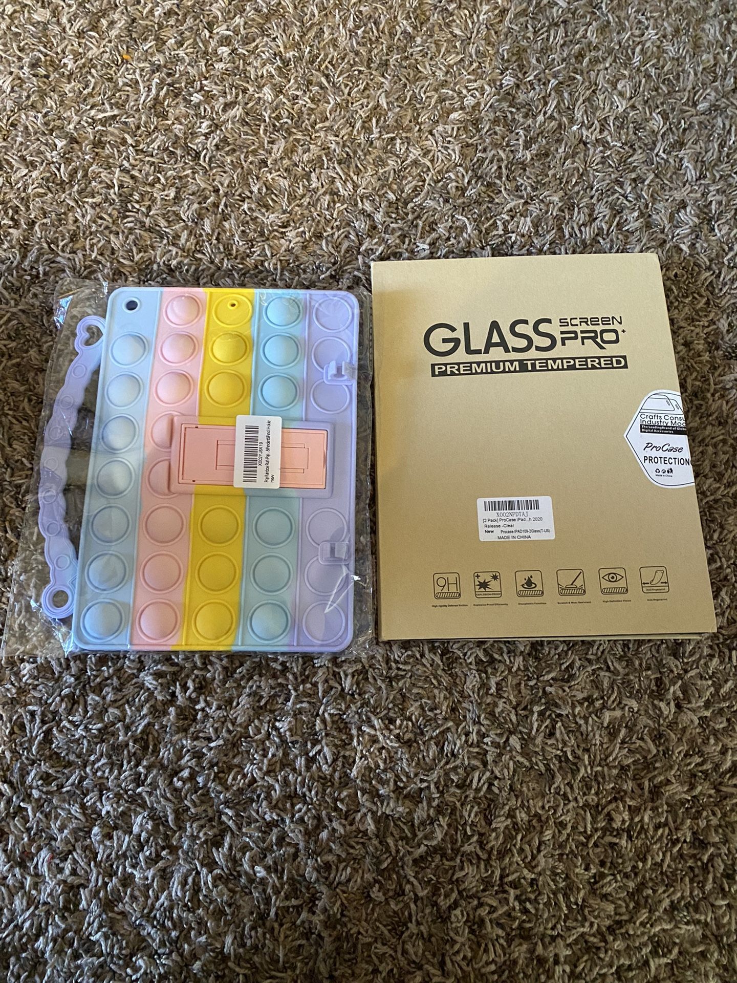 iPad 10.2” Screen Protectors And Pop It Case