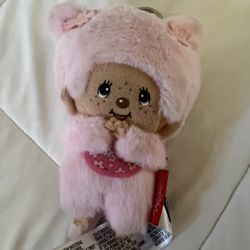 Monchichi Plush Keychain Rare