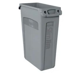 Rubbermaid Slim Jim 23 Gal Commercial Trash Can NEW Gray Vented, Fits Tight Spaces, Restaurant Office