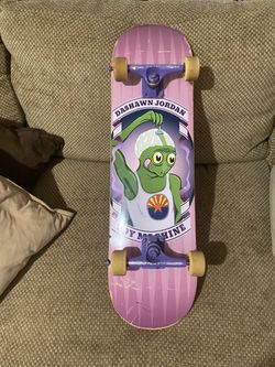 Deathwish Complete Skateboard – Pink/Purple – Trucks & Wheels