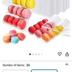 Macaron Plastic Containers Approx 150 New 