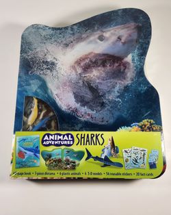 NEW SEALED ANIMAL ADVENTURES: SHARKS PAPERBACK BY CYNTHIA STIERLE