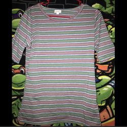 LulaRoe Striped T-shirt Women’s Size L