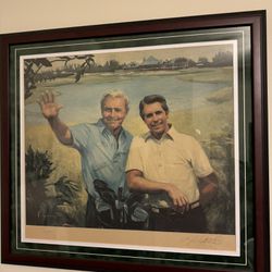Arnold Palmer and Gary Player Signed/framed/LOA Print 