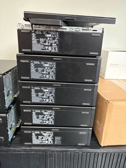 5 Dell OptiPlex Desktops and 2 HP desktops (no hard drives )