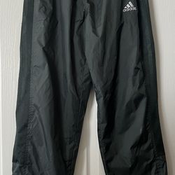Adidas Wind Pant Green Vintage Windbreaker Workout Warmup Athletic Mesh Lining Mens Medium