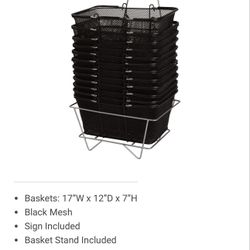 Basket Stand W/ Baskets