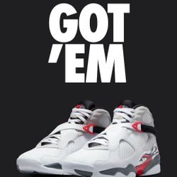 Air Jordan 8 White and True Red, Bugs Bunny Men's size 10