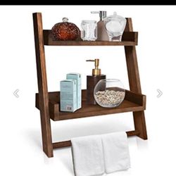 New in its box HARLAND&HAUG Bathroom 2 Tier Floating Shelves Shelf Storage Kitchen Ladder Shelf with