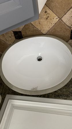 Bathroom under mount sink