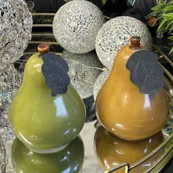 Pretty Ceramic Pears! 6” NEW $10/each