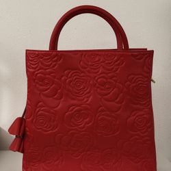 Red Leather Woman handbag