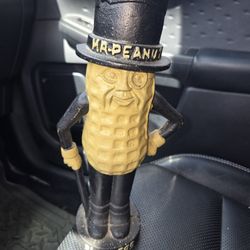 Vintage Cast Iron Mr Peanut Bank 