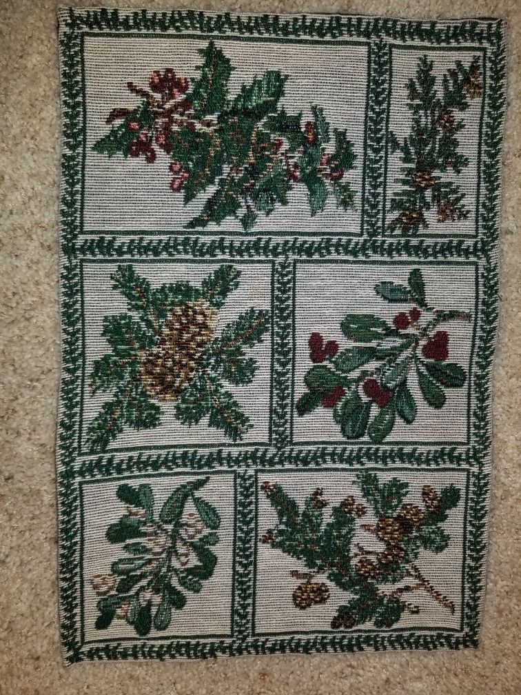 Vintage Holiday Tapestry Placemats x 4
