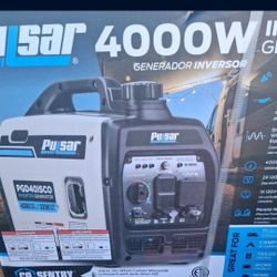 Pulsar 4000-Watt Super Quiet Gas Powered Inverter Generator with CO Sentry