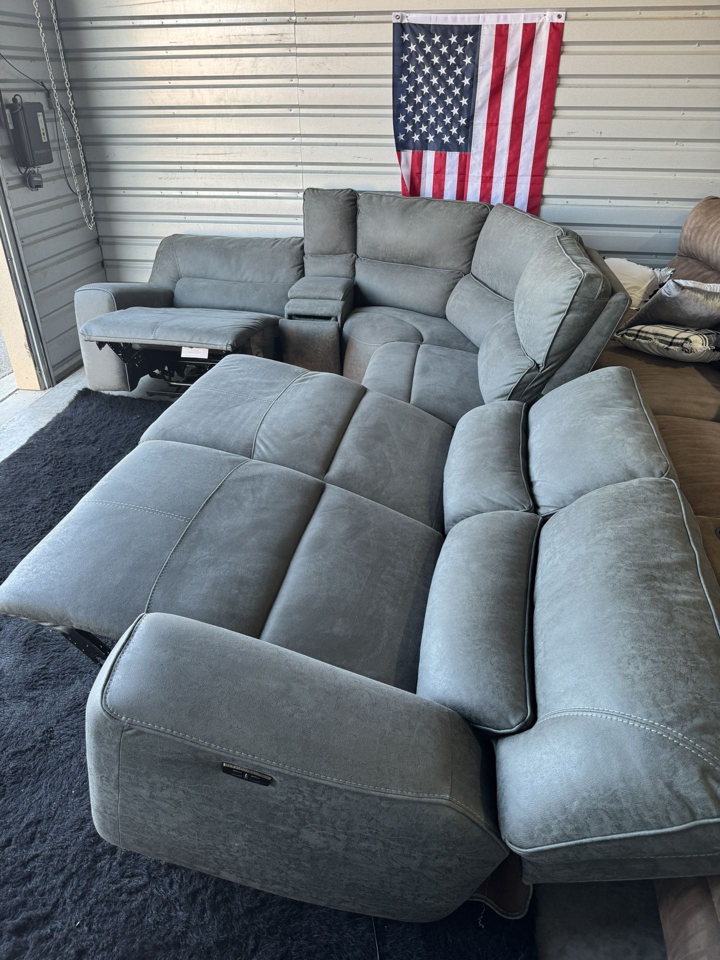 Free Delivery* Gray Sectional Reclining Sectional!