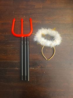 Devil Trident and Angel Halo Costume Accessories