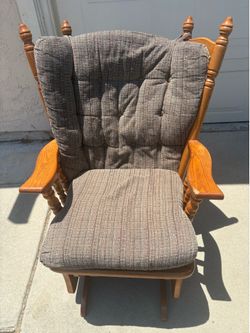 Oak glider chair